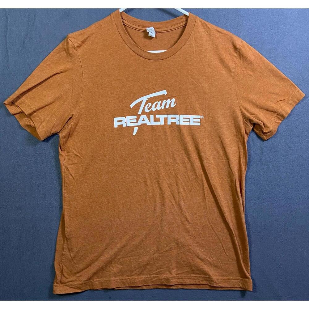 Bella + Canvas Team Realtree Orange T-shirt Large Outdoors Hunting Hunt Fish EUC